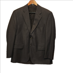 NWOT, Lauren Ralph Lauren gray wool pinstripes blazer/ suit separate sz L